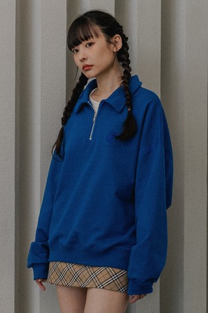 바켄 Collar half zip up 스웨트셔츠 BK7589_코발트블루