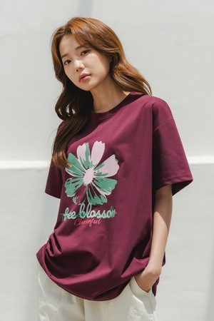 [CP]앨빈클로 FLOWER 오버핏 반팔티 AST4582 (3 COLOR)