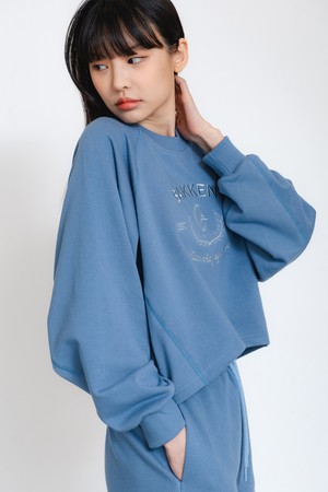 바켄 Signature Logo Semi Crop 티셔츠 BK4998_블루