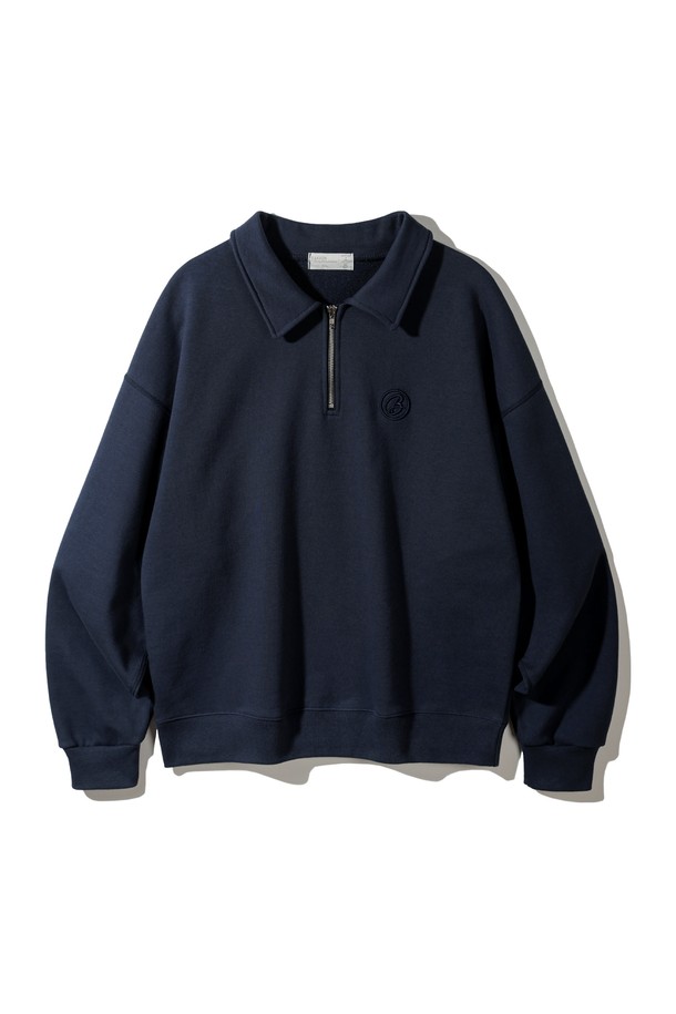 BAKKEN - 스웻셔츠 - 바켄 Collar half zip up 스웨트셔츠 BK7589_네이비