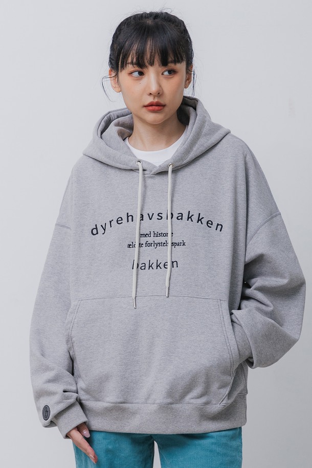 BAKKEN - 후디 - 바켄 Pocket stitch 후디 BK6795_멜란지그레이