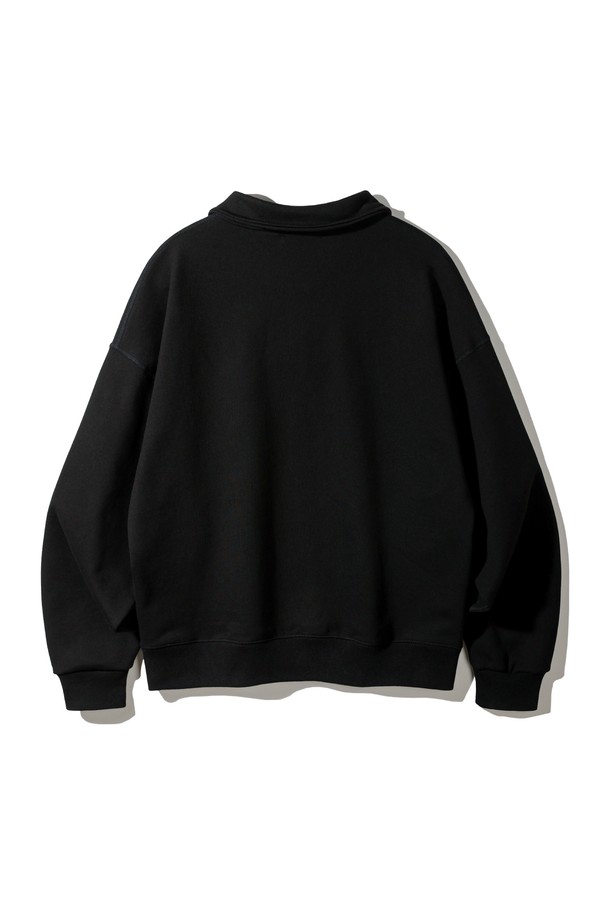 BAKKEN - 스웻셔츠 - 바켄 Collar half zip up 스웨트셔츠 BK7589_블랙