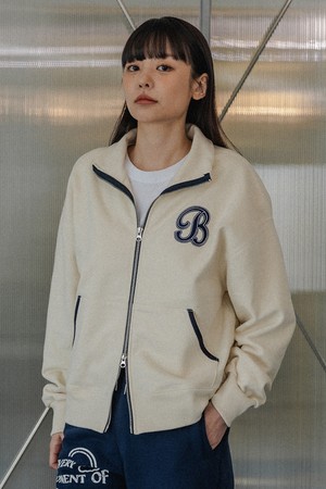 바켄 B WAPPEN 스웨트 집업 BK7590_크림