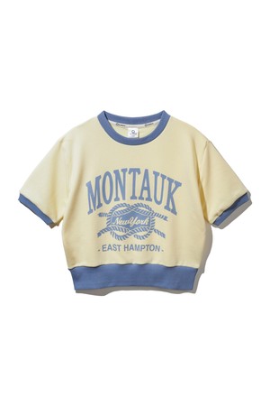 앨빈클로 MONTAUK 크롭 반팔 맨투맨 AST4565 (4 COLOR)