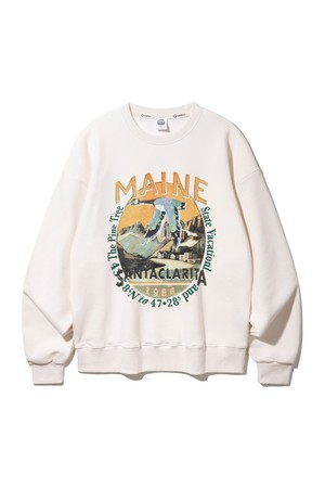 앨빈클로 MAINE 오버핏 맨투맨 MAR662 (3 COLOR)