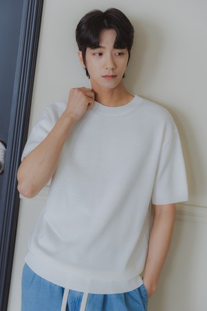 [DELUXE] 하찌 라운드 반팔 니트 DLX1516 (4 COLOR)