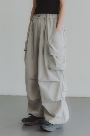 [DELUXE] 소프트 파라슈트 와이드 카고 팬츠 DLX2920 (4 COLOR)