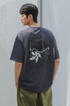 노이즈 오버핏 반팔티 AST4754 (2 COLOR)
