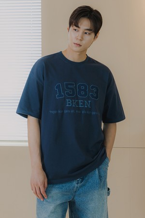 데님패치 1583 반팔 티셔츠 BK4223