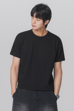베이직 크롭 반팔티셔츠 AST3511 (3 COLOR)