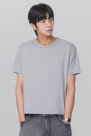 베이직 크롭 반팔티셔츠 AST3511 (3 COLOR)