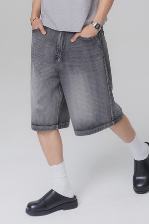 스트라이프 데님 버뮤다 팬츠 DLX2967 (2 COLOR)