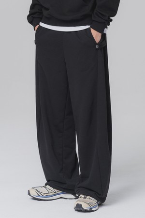 사이드 스냅 버튼 스트링 벌룬 스웨트 팬츠 DLX2520 (3 COLOR)