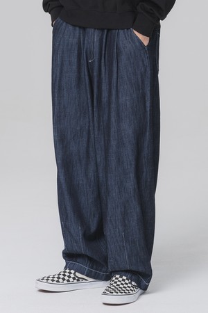 소프트 벌룬핏 하프 밴딩 데님 팬츠 DLX2928