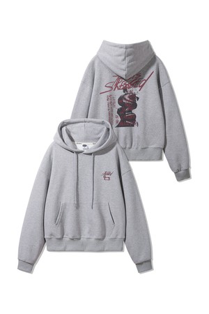 DISTRESSED 크롭 레귤러핏 후드티 AVH318 (3 COLOR)