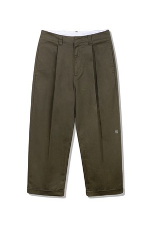 클래식 자수 포인트 롤업 치노 팬츠 BK7822_카키