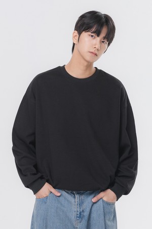 페이크 밴딩 자동넣입 맨투맨 티셔츠 MAR334 (2 COLOR)