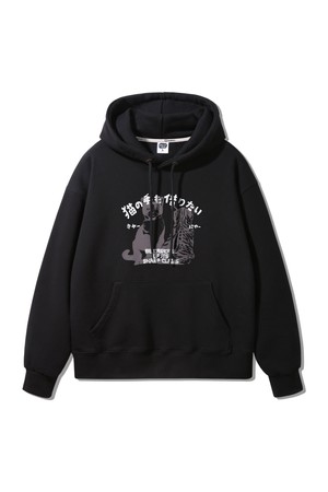Monotone Cat 오버핏 후드티 AVH326 (2 COLOR)
