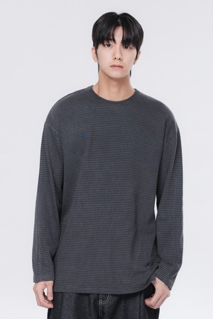 피그먼트 스트라이프 롱슬리브 티셔츠 DLX2979 (3 COLOR)