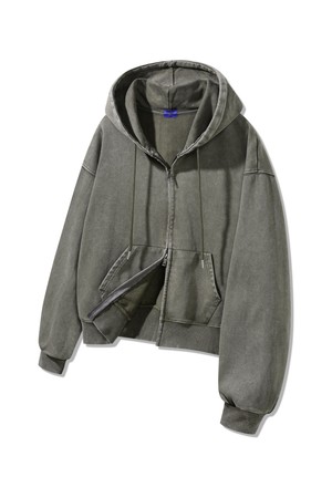 피그먼트 크롭 후드집업 DLX2973 (3 COLOR)