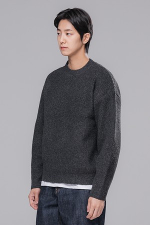 울 하찌 클래식 니트 BK8943_차콜