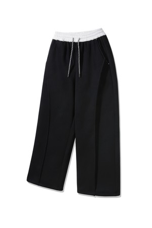 [기모] 스트링 포인트 밴딩 컬러 피치 기모 스웨트 팬츠 DLX2943 (3 COLOR)