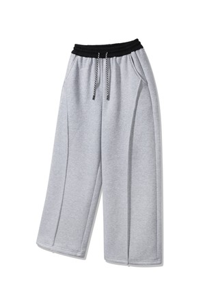 [기모] 스트링 포인트 밴딩 컬러 피치 기모 스웨트 팬츠 DLX2943 (3 COLOR)