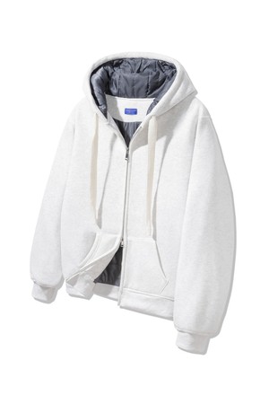 [누빔][DELUXE] 퀄티드 인사이드 패딩 무지 후드집업 DLX3107 (4 COLOR)