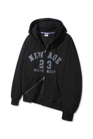 [기모] NEW AGE 패치 투웨이 오버핏 후드집업 AZH682 (2 COLOR)