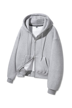 [기모] 베이직 크롭 투웨이 후드집업 AZH310 (2 COLOR)