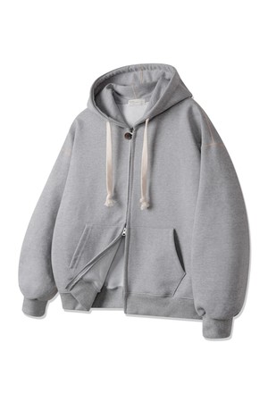 클래식 투웨이 버튼 무지 후드 집업 BK7975 (4 COLOR)