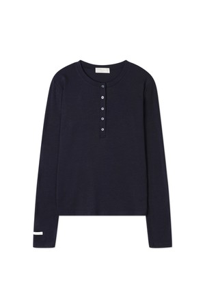 바켄 미니 버튼 헨리넥 긴팔 티셔츠 BK4311 (3COLOR)