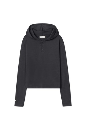 바켄 미니멀 루즈핏 헨리넥 후드티 BK4316 (4COLOR)