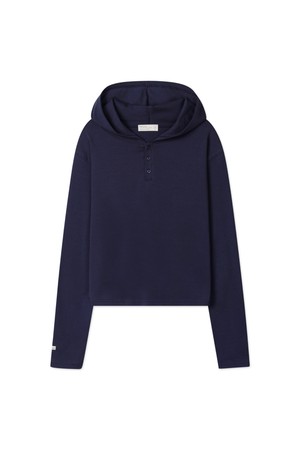 바켄 미니멀 루즈핏 헨리넥 후드티 BK4316 (4COLOR)