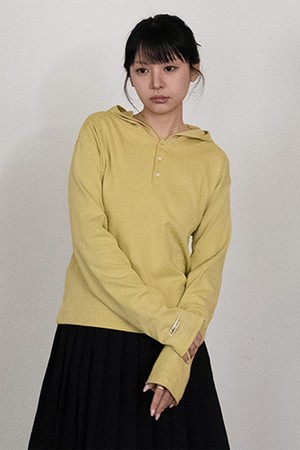 바켄 미니멀 루즈핏 헨리넥 후드티 BK4316 (4COLOR)