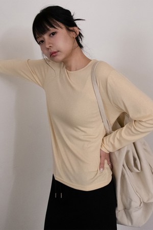 바켄 소프트 무지 루즈핏 긴팔 티셔츠 BK4318 (4COLOR)