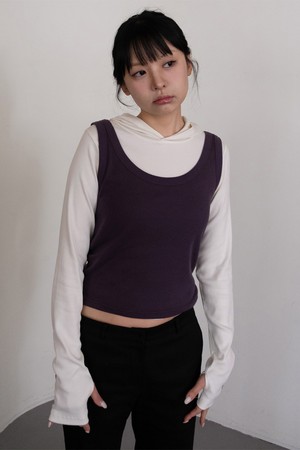 바켄 베이직 U넥 레이어드 나시 BK4322 (5COLOR)