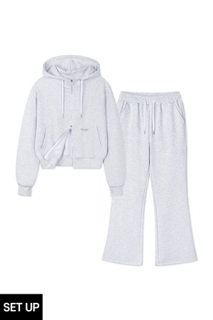 [SET] 바켄 소프트 텐션 하이넥 투웨이 후드집업 텐션 부츠컷 트레이닝 팬츠 셋업