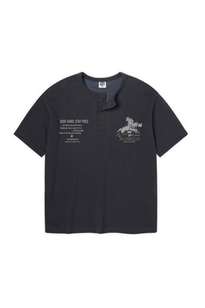 앨빈클로 RIDE HARD 헨리넥 크롭핏 반팔티 AST3680 (2COLOR)