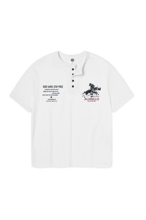 앨빈클로 RIDE HARD 헨리넥 크롭핏 반팔티 AST3680 (2COLOR)