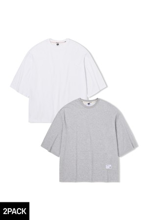 [2PACK] 앨빈클로 박스핏 반팔티셔츠 2종 패키지