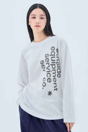 앨빈클로 아웃사이드 레터링 긴팔 티셔츠 AVT973 (3COLOR)