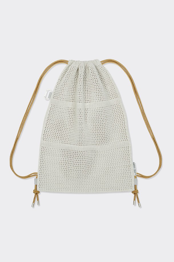 KNITLY - 백팩 - [23S/S] Net Rope Knit Backpack (Light Grey)