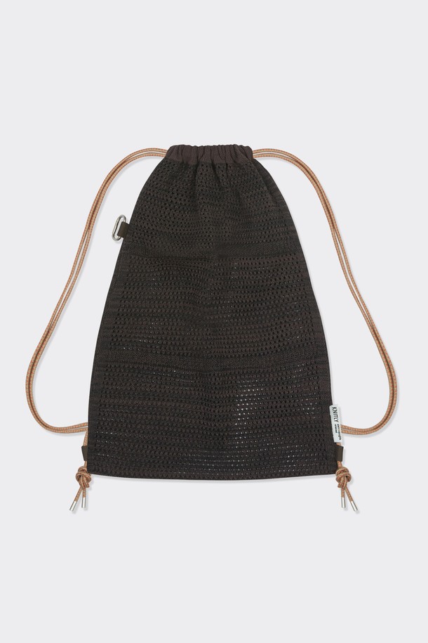 KNITLY - 백팩 - [23S/S] Net Rope Knit Backpack (Deep Brown)