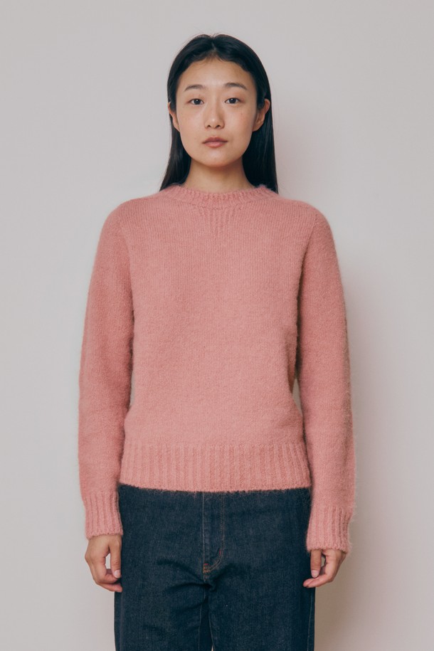 KNITLY - 스웨터 - [24F/W] [Women] Whole Garment Wool Sweater (Pink)