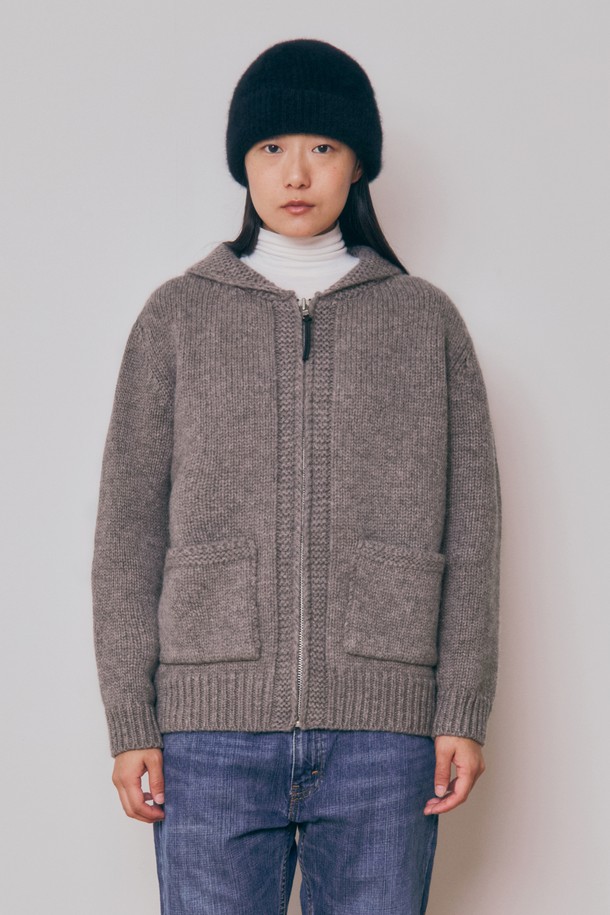 KNITLY - 스웨터 - [24F/W] [Women] Heavy Wool Cowichan Cardigan (Stone Beige)