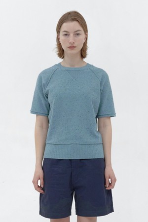 [24S/S] [Women] Nep Knit Half Sweatshirt (Sky)