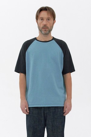 [24S/S] [Men] Tail Raglan Knit T-Shirt (Turkish Blue/Charcoal)