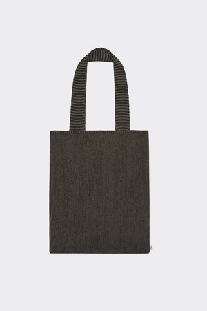 [24S/S] Textured Paper Knit Bag (Khaki/Brown)