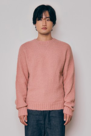 [24F/W] [Men] Whole Garment Wool Sweater (Pink)